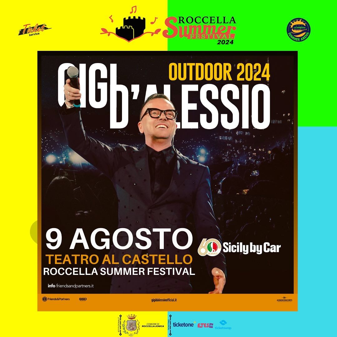 Roccella Summer Festival 2024, il 9 agosto arriva Gigi D'Alessio